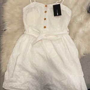 Fashion Nova Beyond Bliss Eyelet Mini Dress (M)